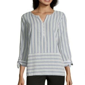 [Liz Claiborne] Stripe Blouse